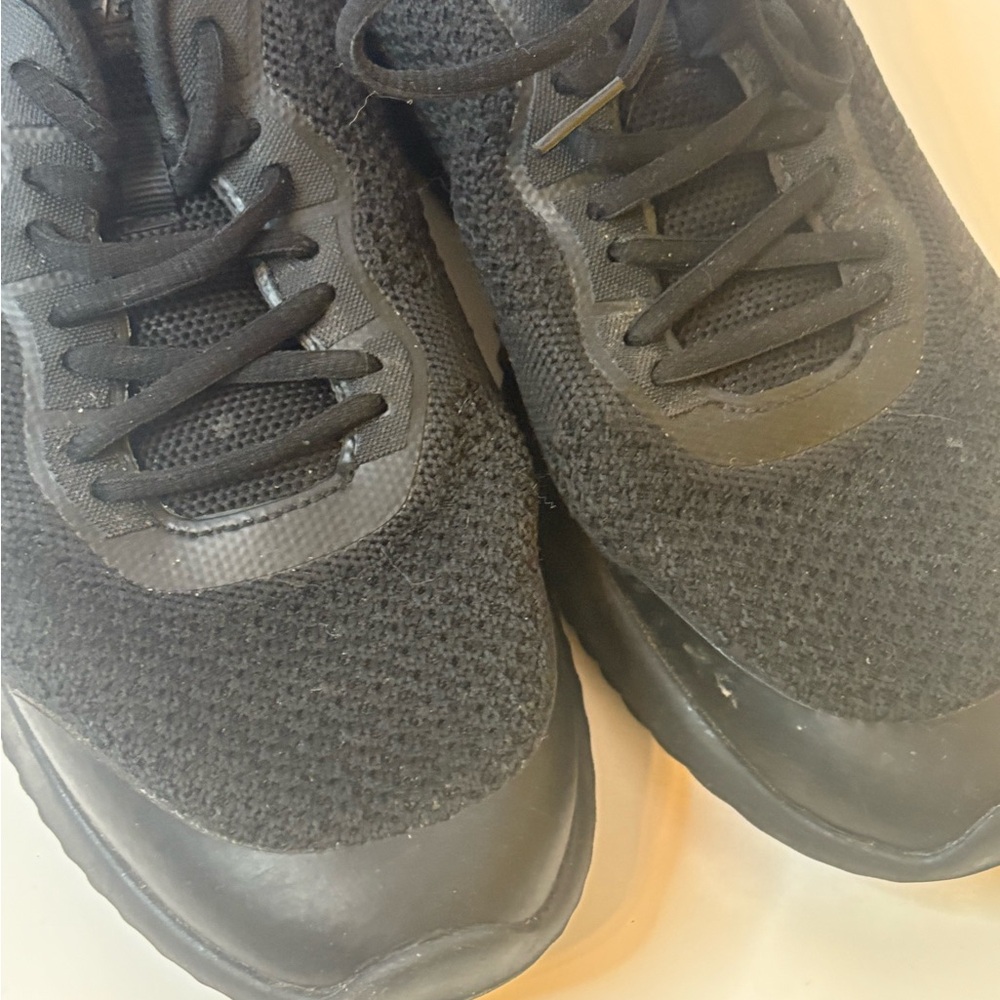 Black non-slip work wear black sneakers skid size 9 fast food shoes - Picture 12 of 16